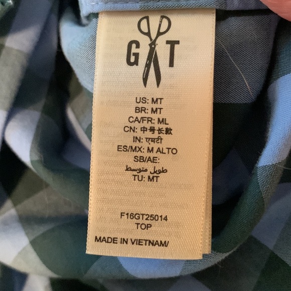 Men’s Brand New Goodthreads Poplin Button-down Shirt Size MT Slim in Blue Check. - Picture 9 of 10